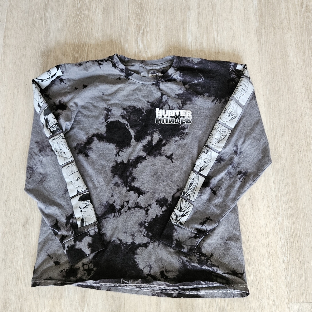 Hypland x Hunter x Hunter Phantom Black Tie Dye Long Sleeve T-Shirt Men's Size M